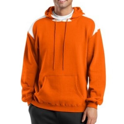 Pullover Hooded Sweatshirt with Contrast Color Thumbnail