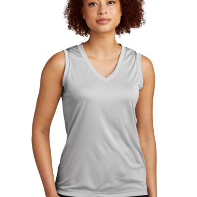 Ladies Sleeveless PosiCharge™ Competitor™ V Neck Tee Thumbnail