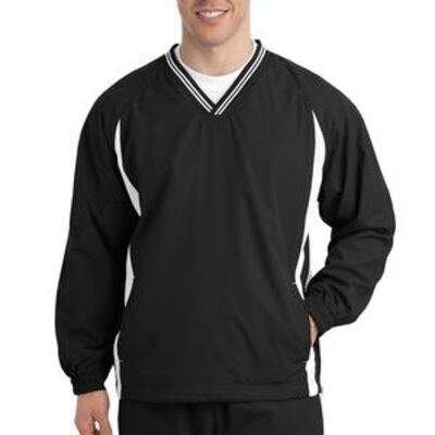 Tall Tipped V Neck Raglan Wind Shirt Thumbnail