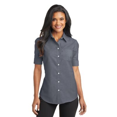 Ladies Short Sleeve SuperPro ™ Oxford Shirt Thumbnail