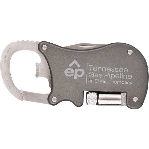 Bottle Opener Carabiner w/ Flashlight & Knife Thumbnail