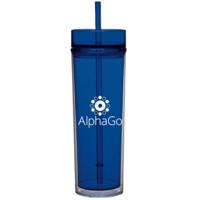 16 oz Tube Tumbler with Straw Thumbnail