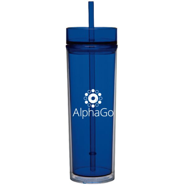 16 oz Tube Tumbler with Straw Thumbnail