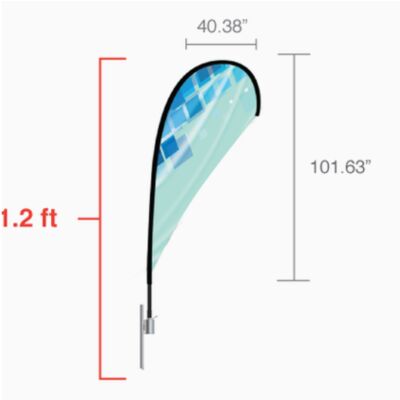 11 ft Large Teardrop Flag Single Side Print Thumbnail